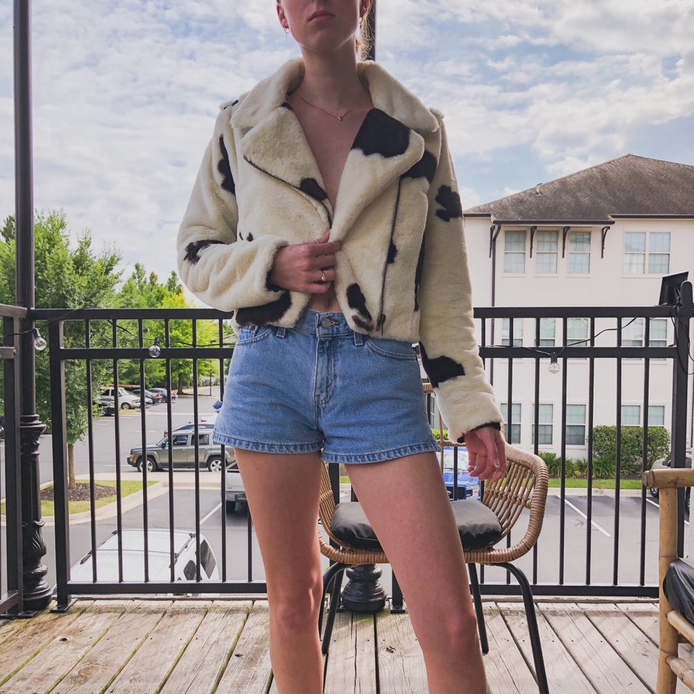 Cow moto jacket
